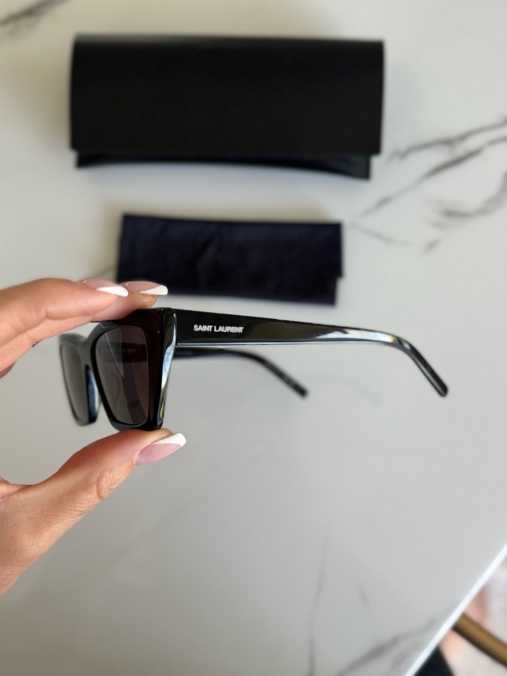 SAINT LAURENT Grey Cat Eye Ladies
Sunglasses SL 276 MICA 001 53 
❤️Authentic!!! - Picture 3 of 10